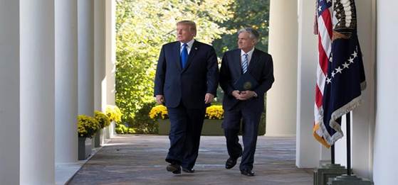 Trump, cuando nominó a Jerome Powell para dirigir la Reserva Federal, en 2017.