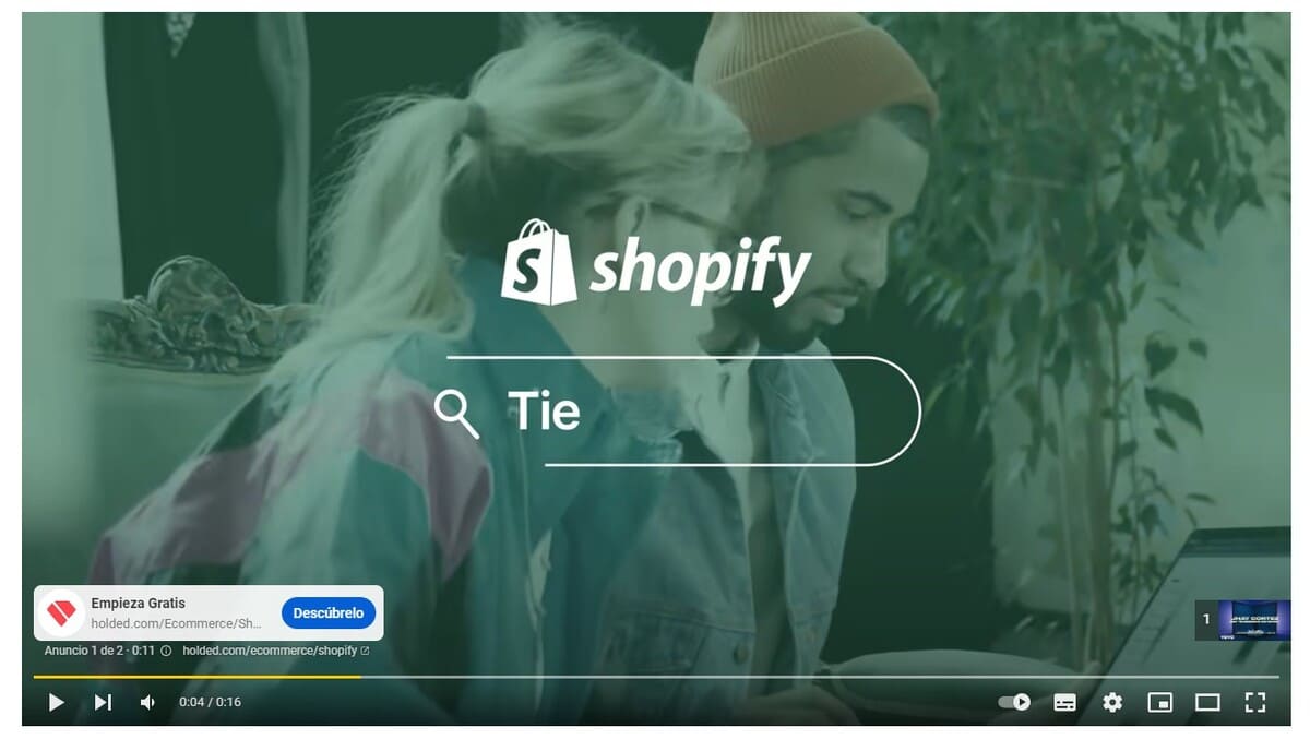 Ejemplo de publicidad online en vídeo