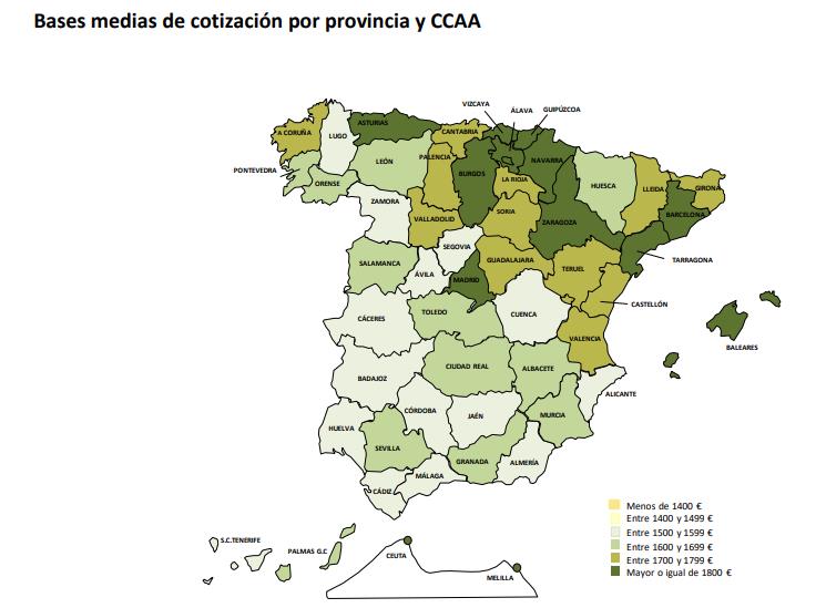 Cotización provincias comunidades